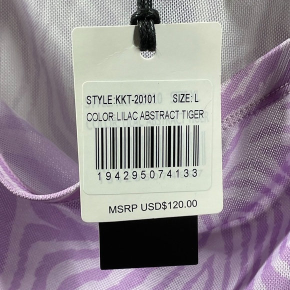 NEW Kendall & Kylie Skirt Womens Large purple animal sheer beach cover up maxi - Picture 7 of 10